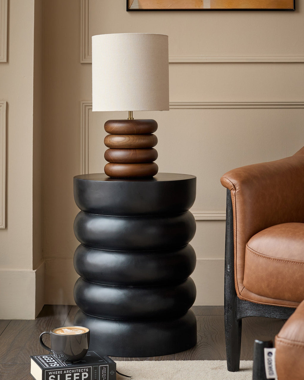 Table d'appoint Hepworth en bois noir