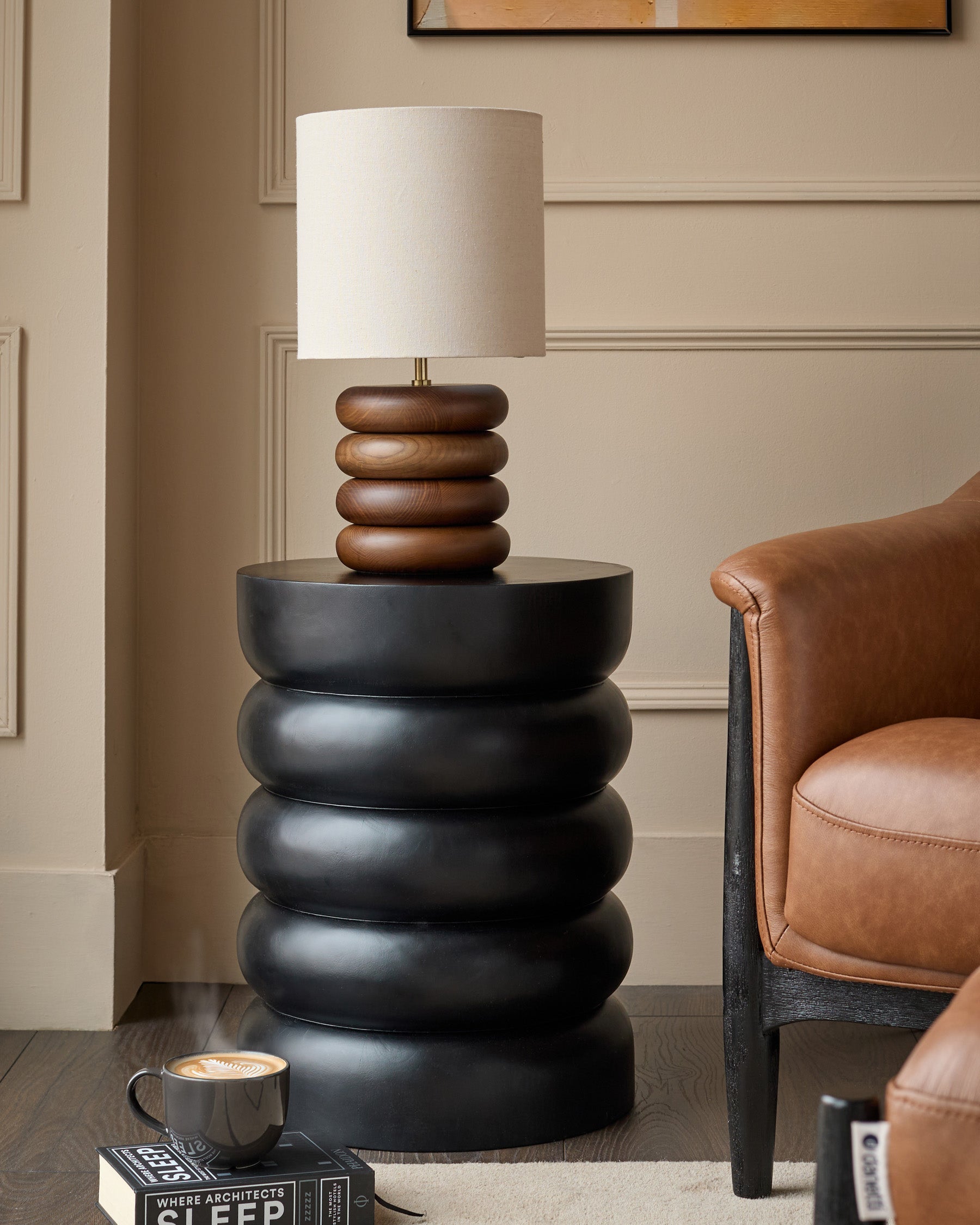 Table d'appoint Hepworth en bois noir