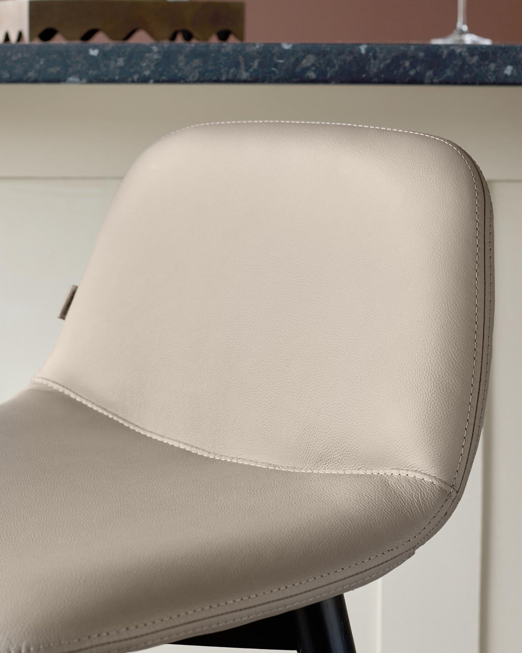 Tabouret de bar Hudson en cuir naturel