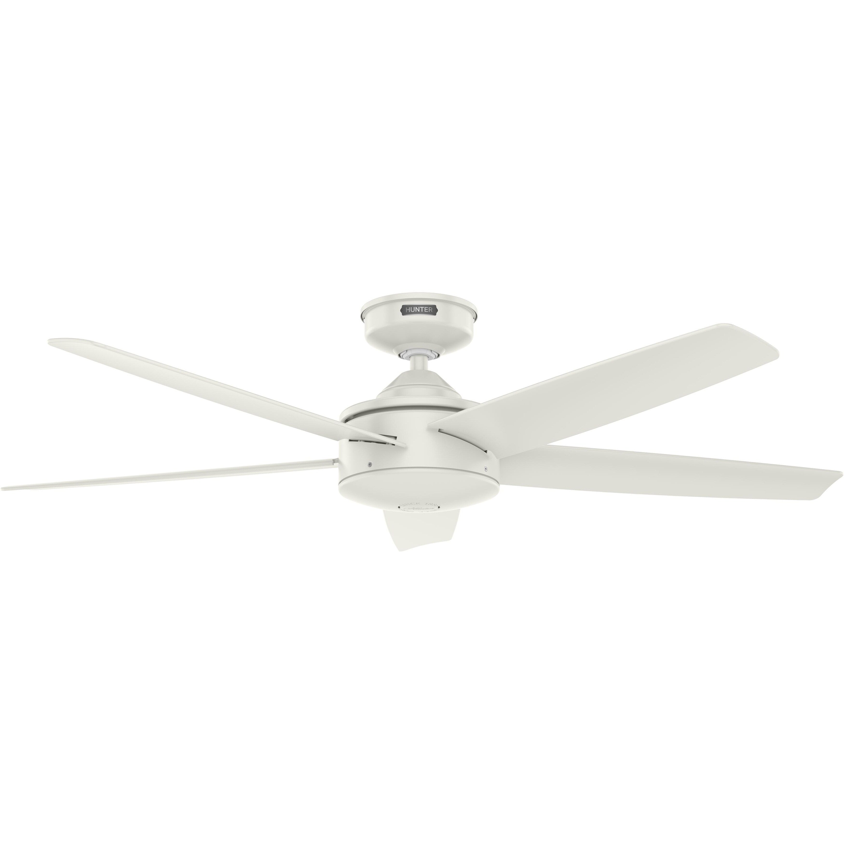 Ventilateur de plafond intérieur/extérieur Hunter 52 Shorebreak WeatherMax avec commande murale - Résistant aux intempéries, au sel et à la corrosion