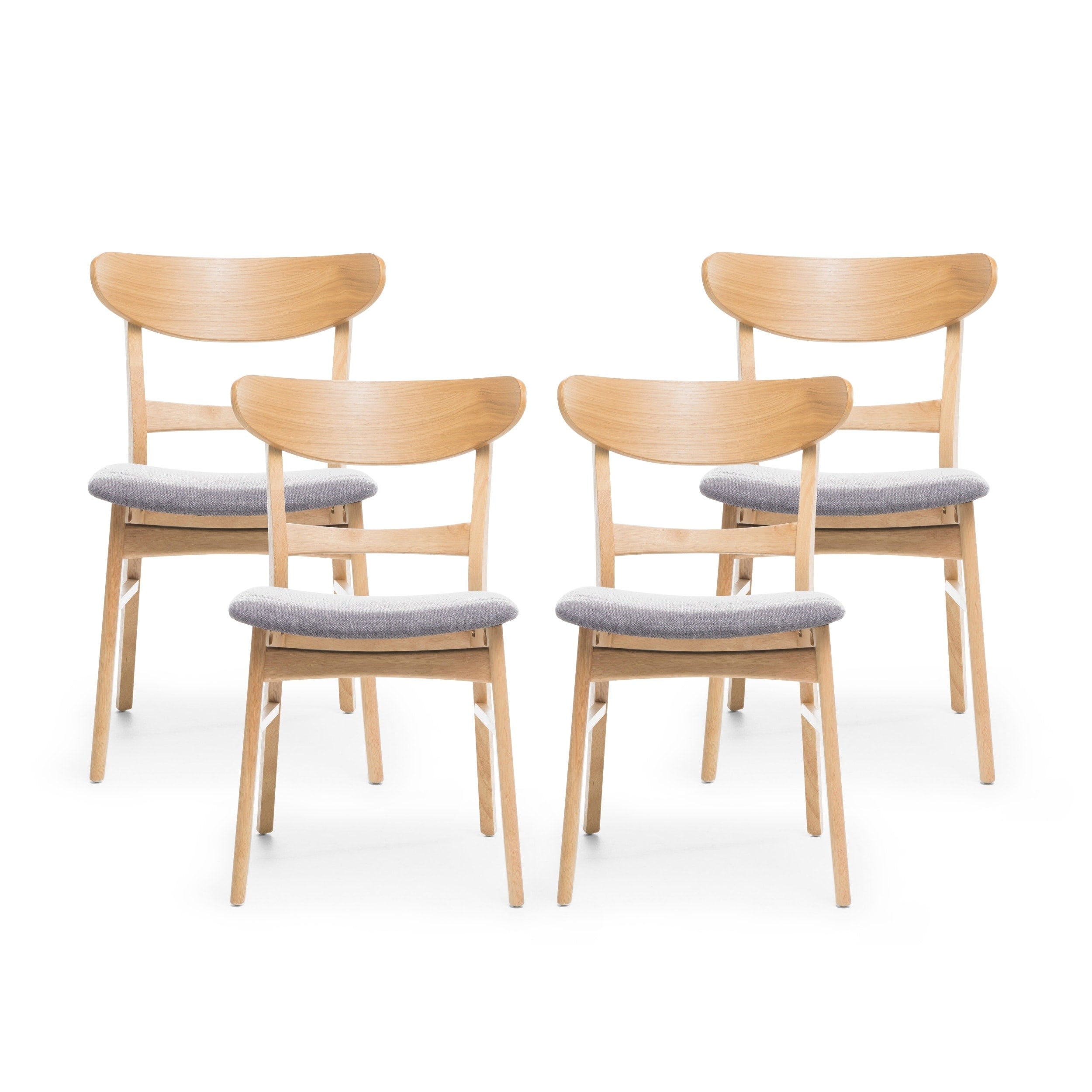 Chaises de salle à manger modernes Idalia du milieu du siècle (lot de 4) par Christopher Knight Home