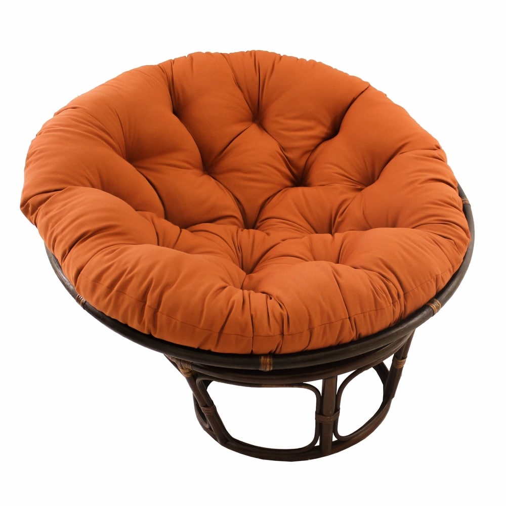 Chaise Papasan Bali en rotin de 42 pouces avec coussin en sergé
