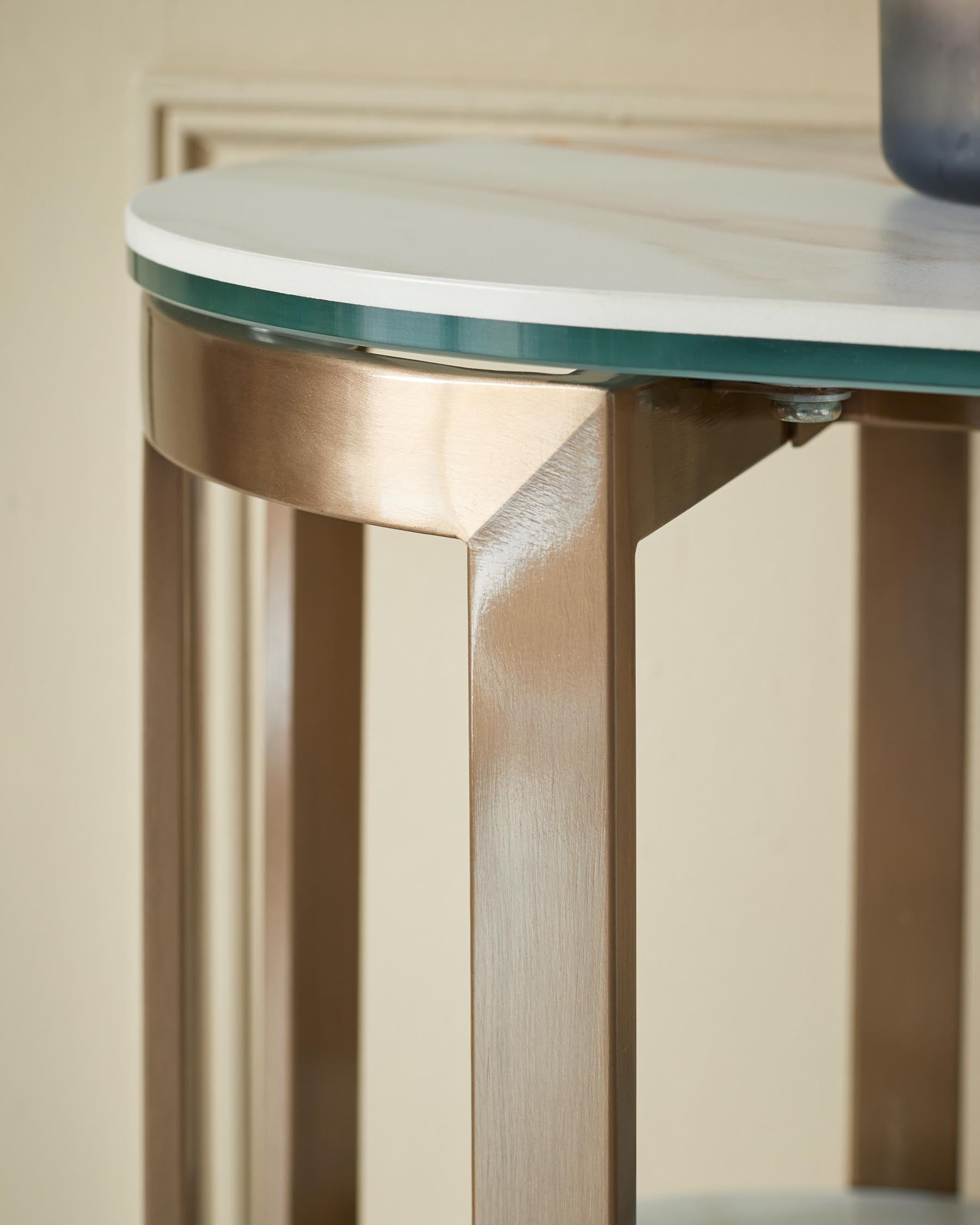 Table console en céramique naturelle Isla