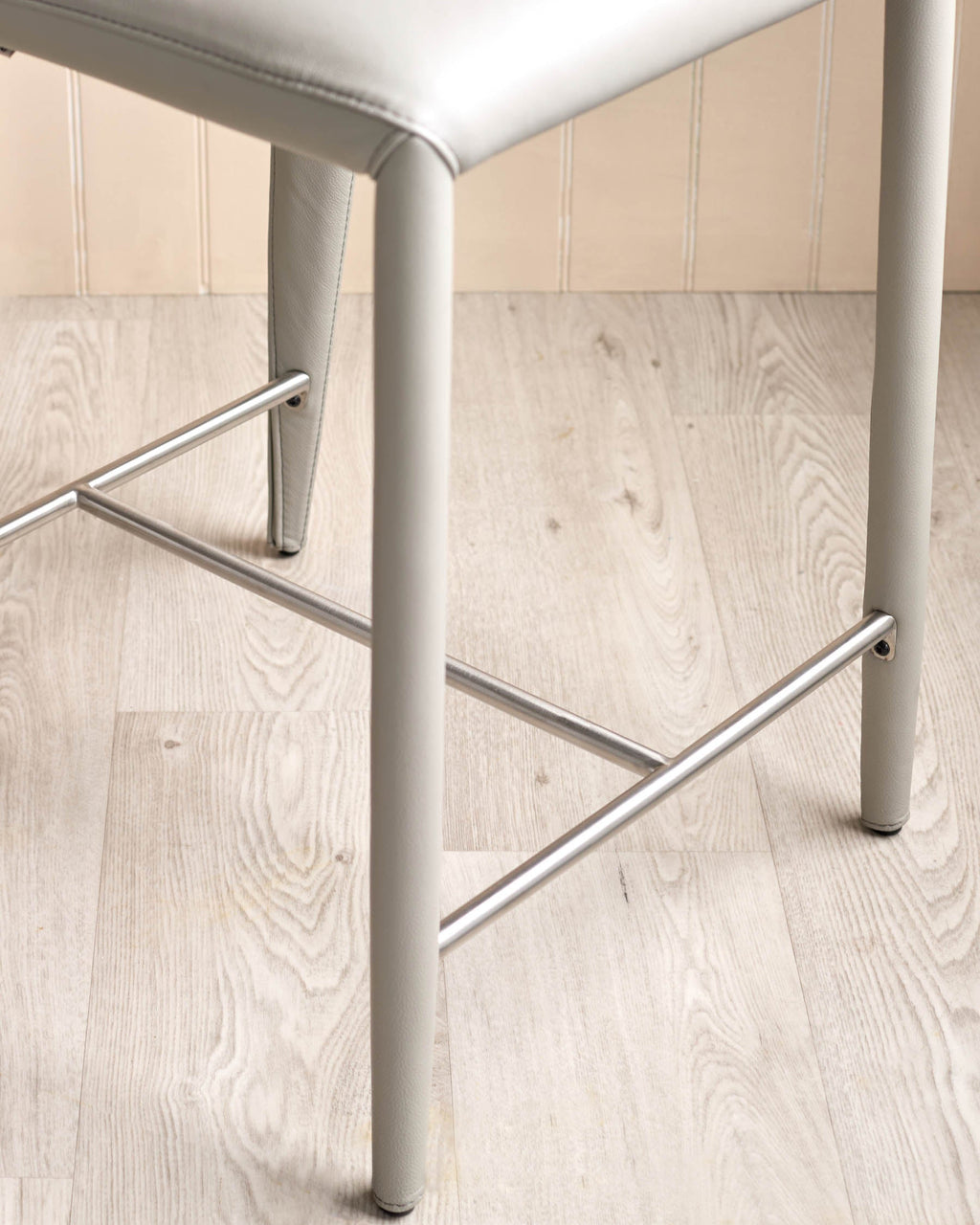 Tabouret de bar Jackson en cuir gris clair