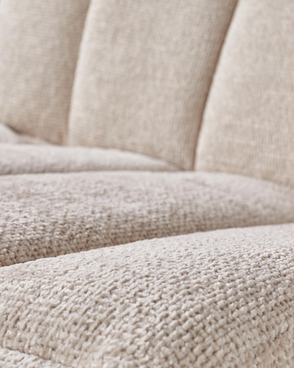 Fauteuil inclinable pivotant à bascule Jayla en tissu épais naturel