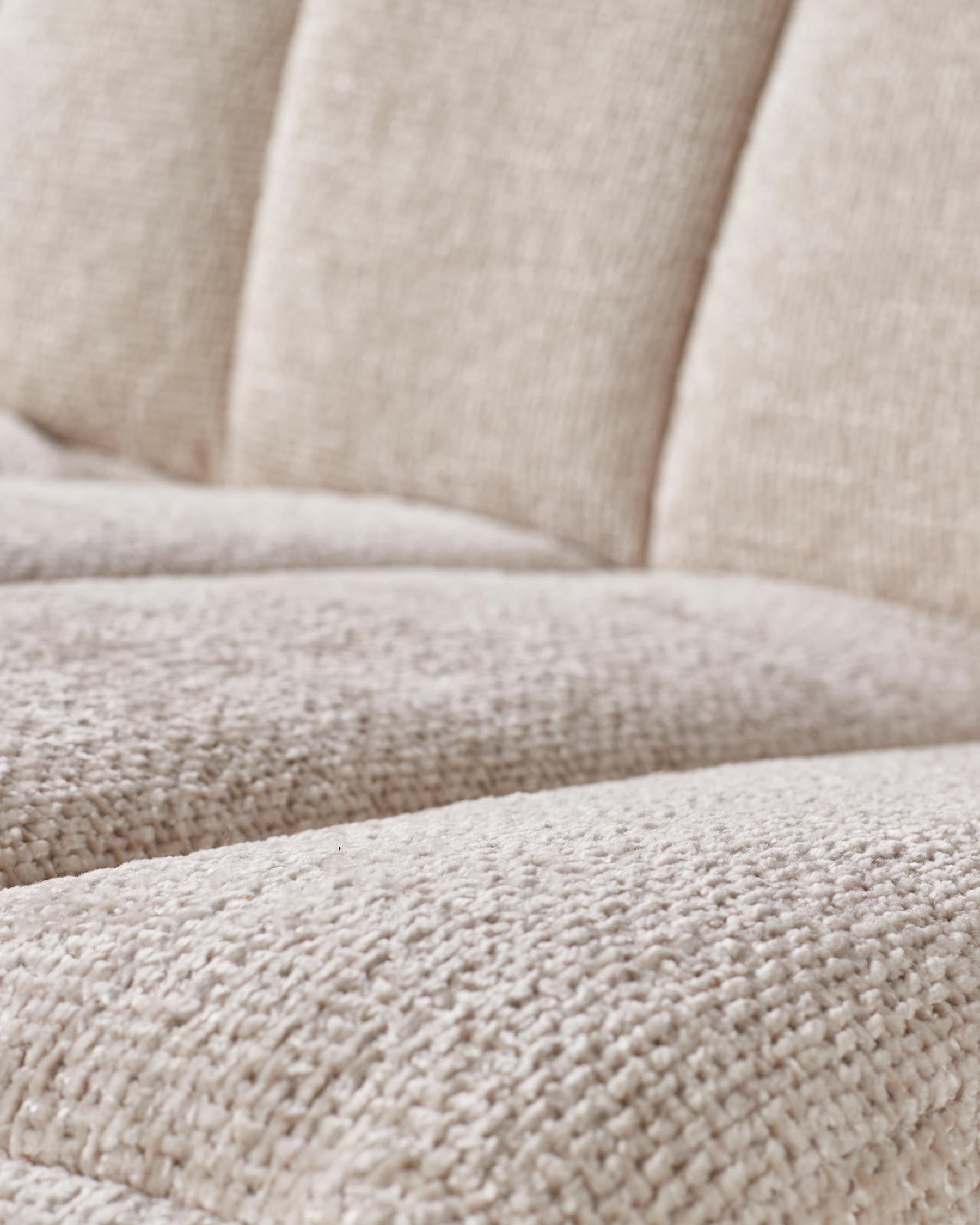 Fauteuil inclinable pivotant à bascule Jayla en tissu épais naturel