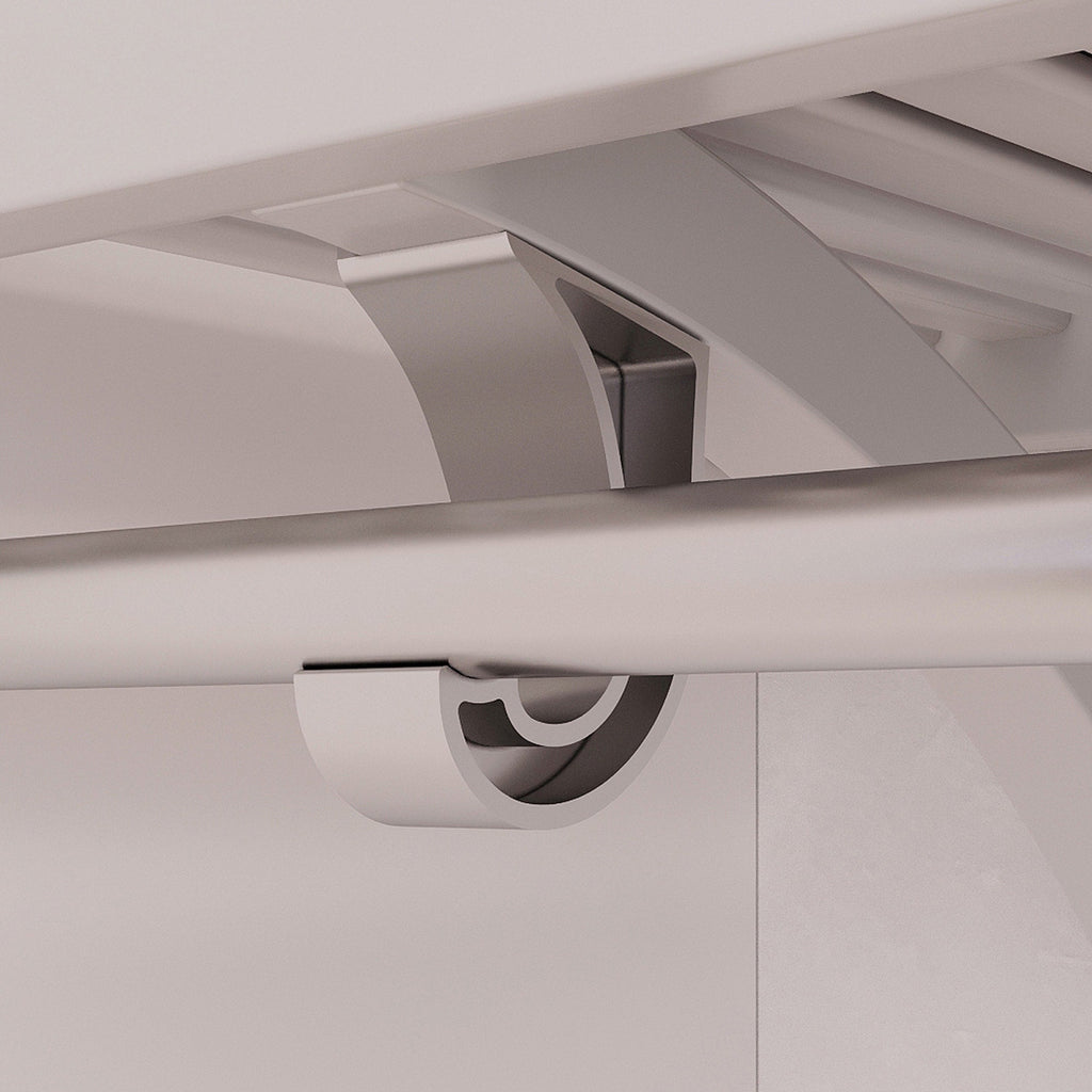 Système de placard en bois massif John Louis Home avec 3 tiroirs blanc