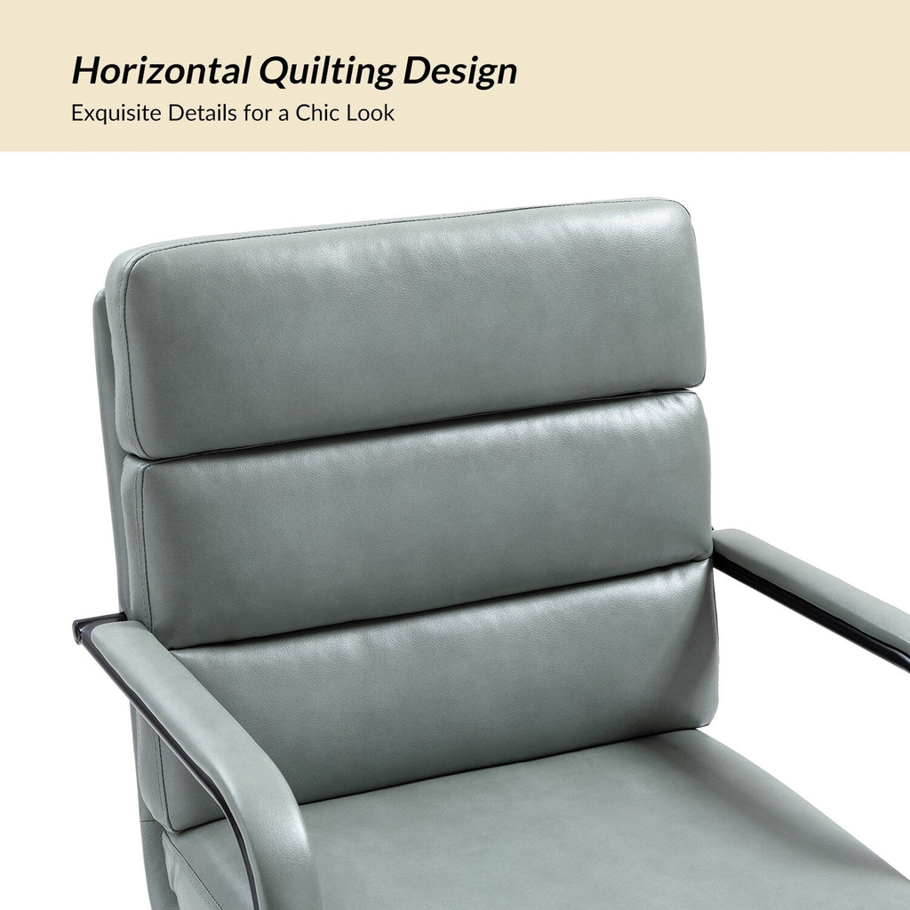 Chaise de travail moderne Joseph en similicuir avec verrouillage de l'inclinaison et inclinaison centrale par HULALA HOME