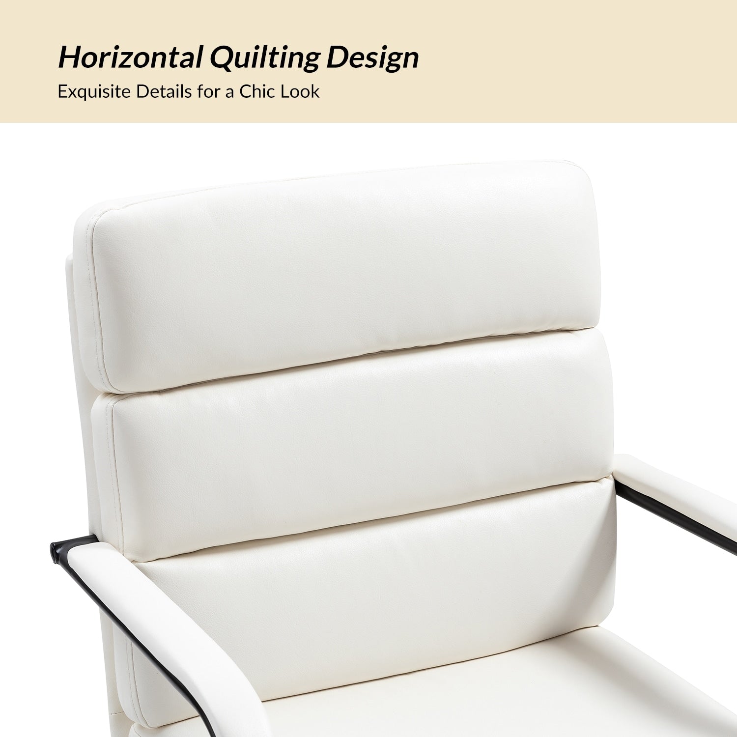 Chaise de travail moderne Joseph en similicuir avec verrouillage de l'inclinaison et inclinaison centrale par HULALA HOME