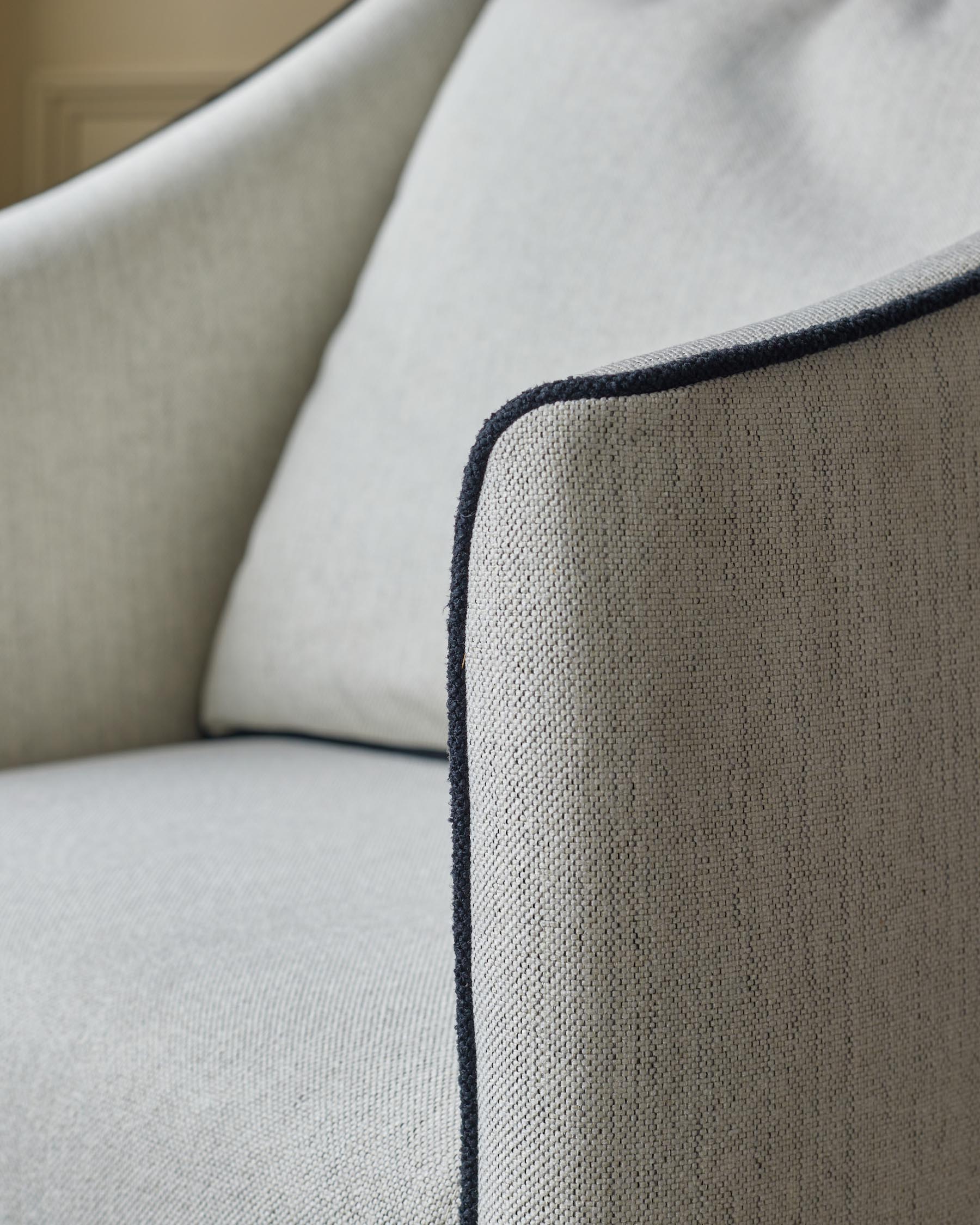 Chaise de salle à manger Julep en tissu bicolore ivoire