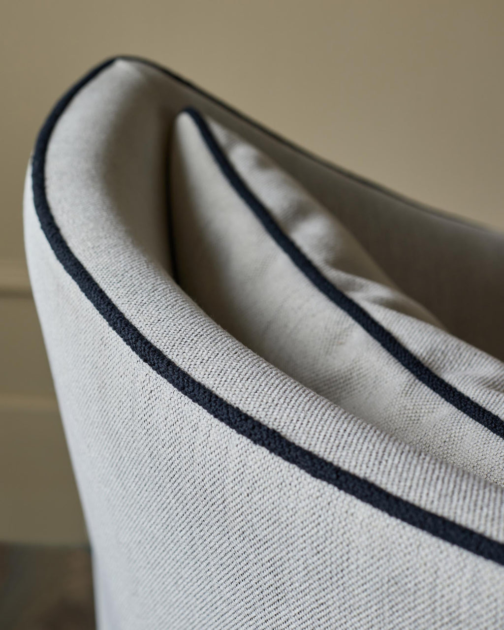 Chaise de salle à manger Julep en tissu bicolore ivoire