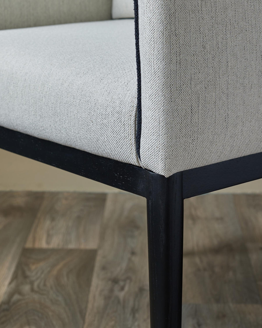 Chaise de salle à manger Julep en tissu bicolore ivoire