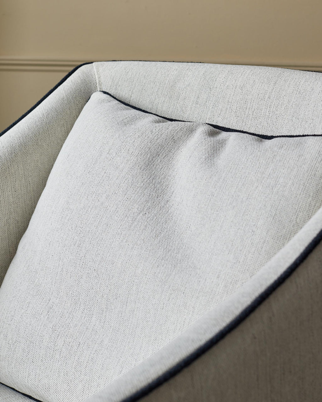 Chaise de salle à manger Julep en tissu bicolore ivoire