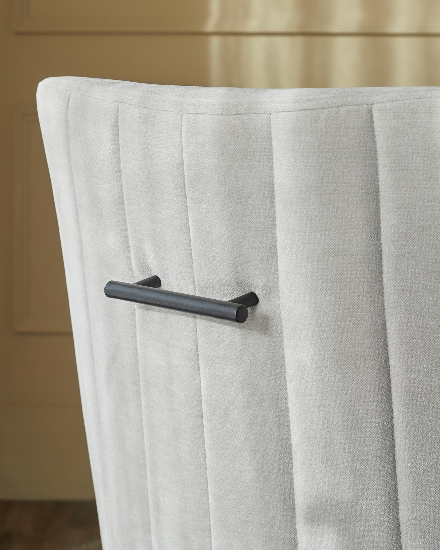 Chaise de salle à manger Juliana en tissu gris naturel