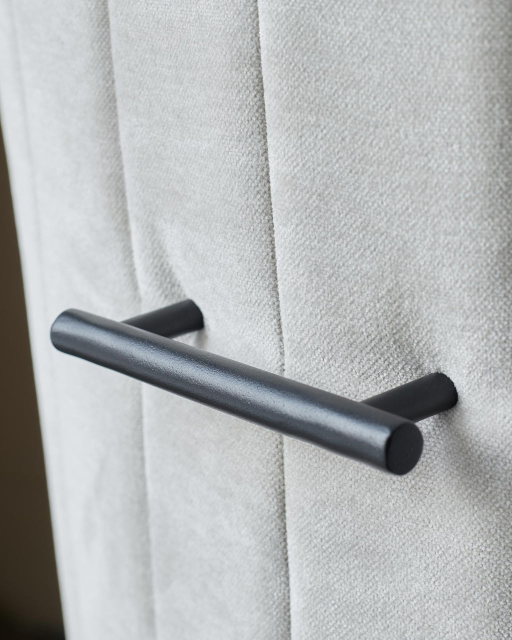 Chaise de salle à manger Juliana en tissu gris naturel