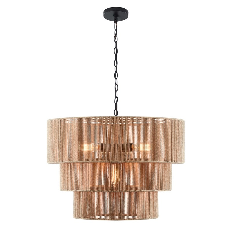 Suspension bohème KAWOTI largeur 26, 5 lumières, 4 niveaux