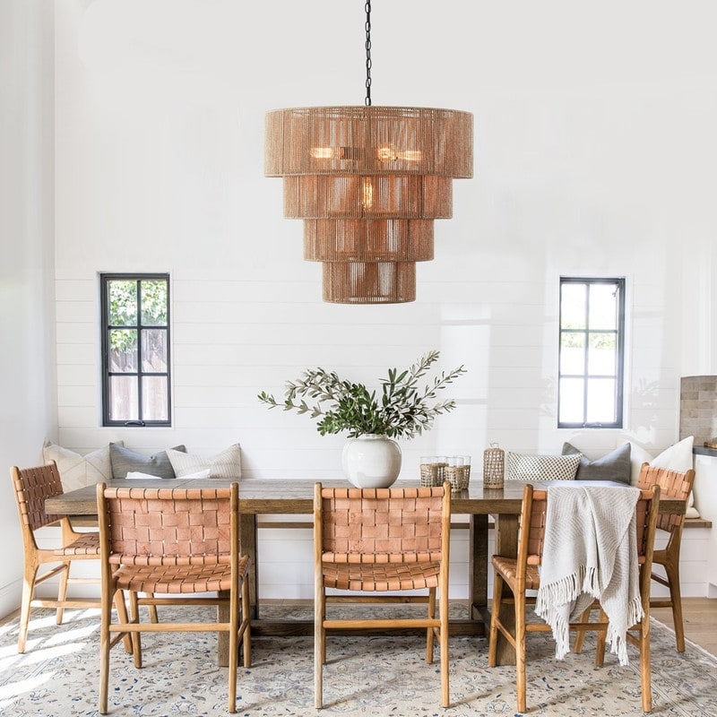 Suspension bohème KAWOTI largeur 26, 5 lumières, 4 niveaux