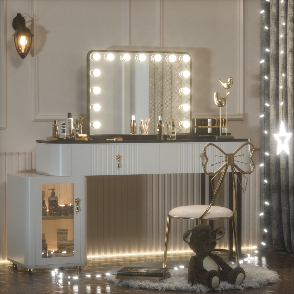 Miroir de maquillage Hollywood Keonjinn à LED avec 15/18 lumières LED