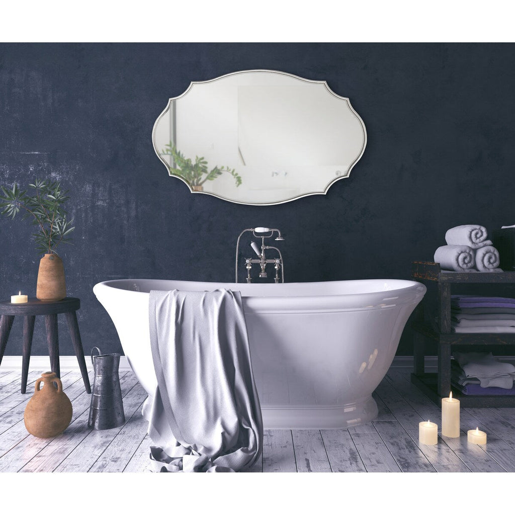 Miroir mural ovale festonné Kate et Laurel Leanna