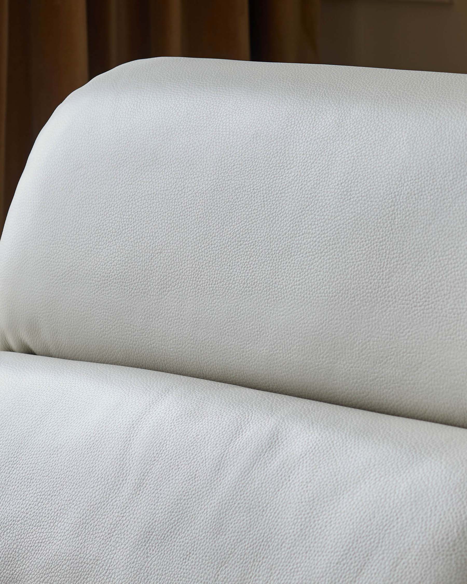 Canapé inclinable 3 places Kenzie en cuir gris naturel