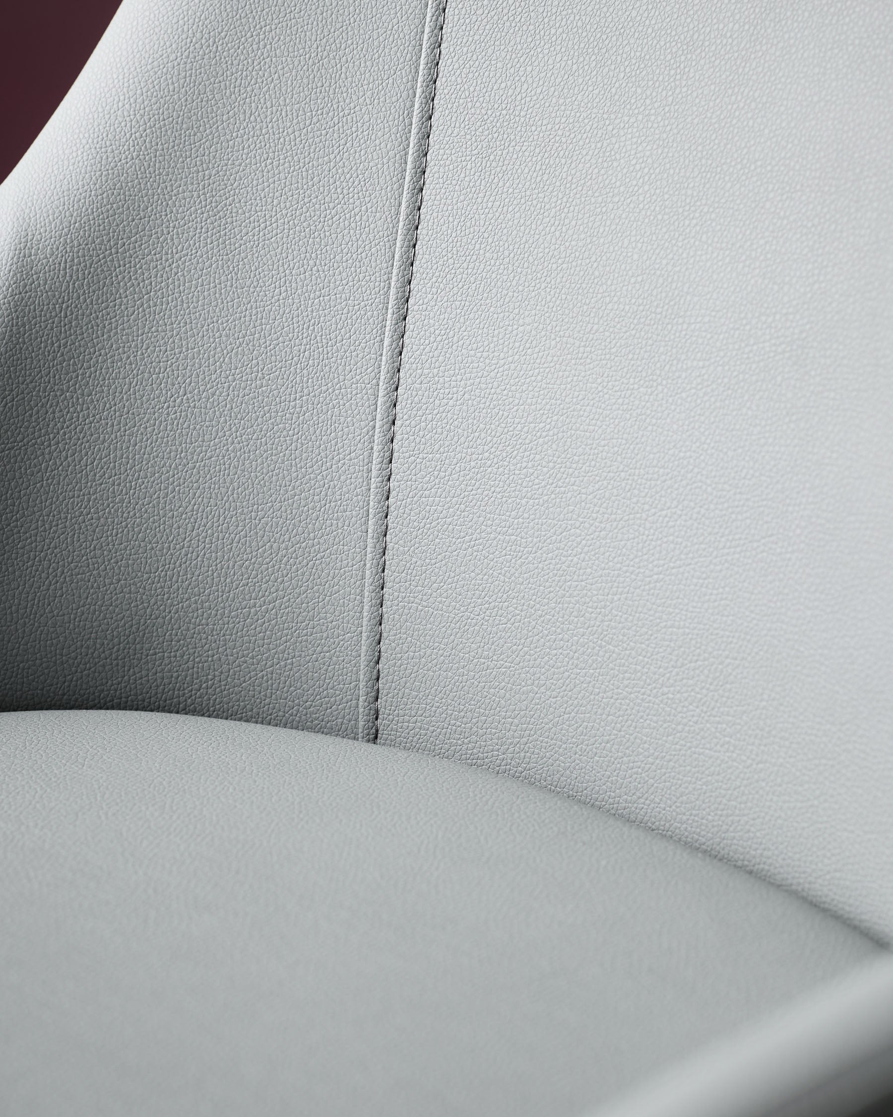 Chaise de salle à manger Kyro en similicuir gris moyen