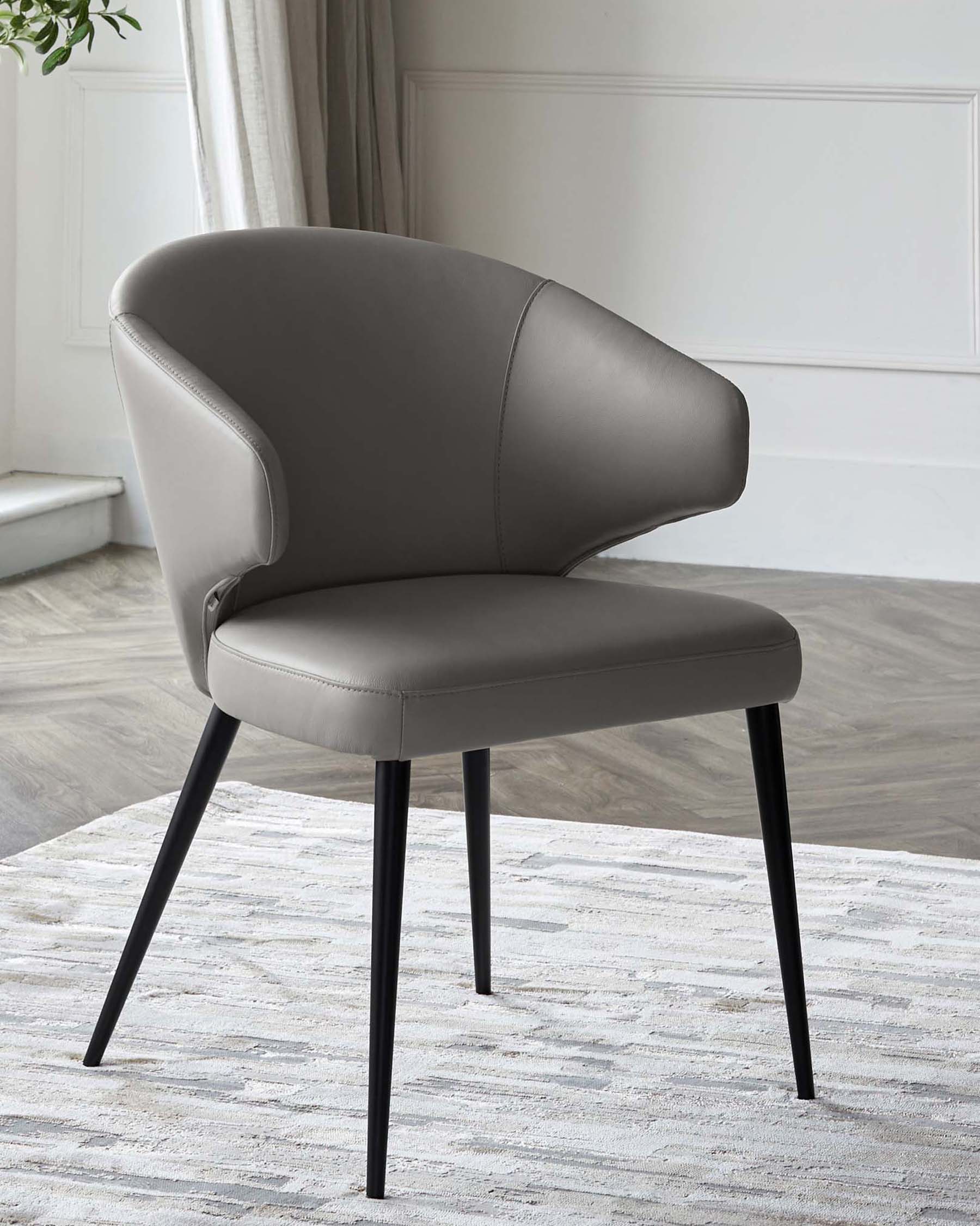 Ensemble table Riley 8 places et 8 chaises de salle à manger Landon gris foncé