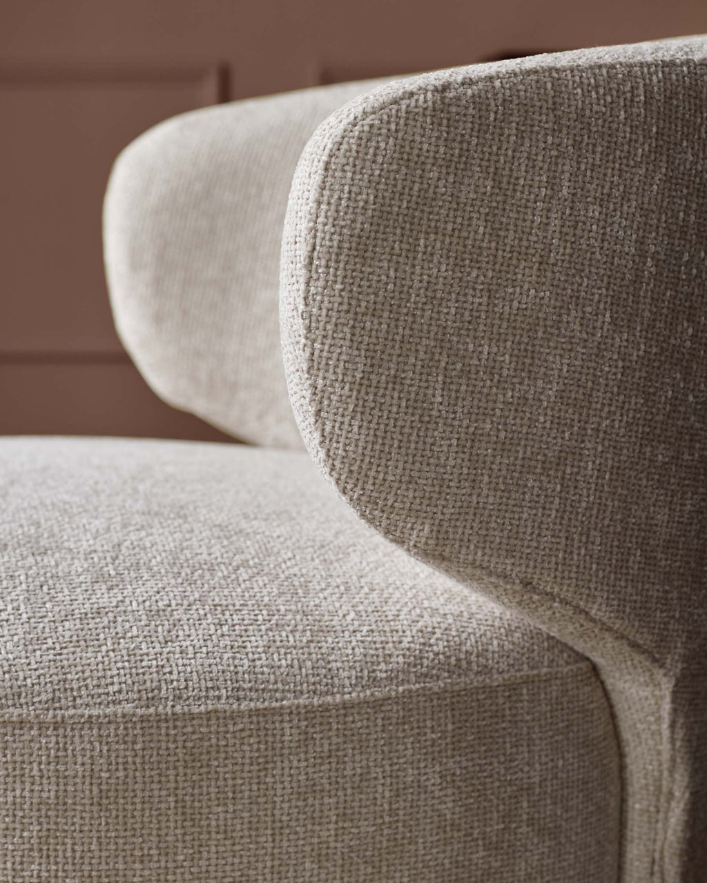 Fauteuil pivotant Landon en tissu naturel