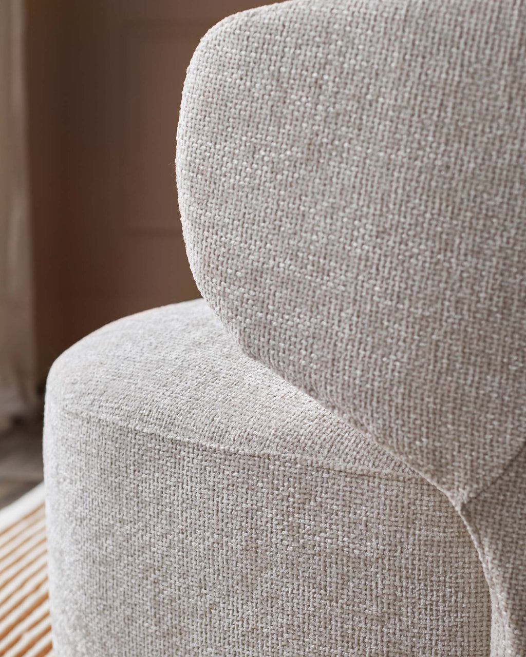 Fauteuil pivotant Landon en tissu naturel