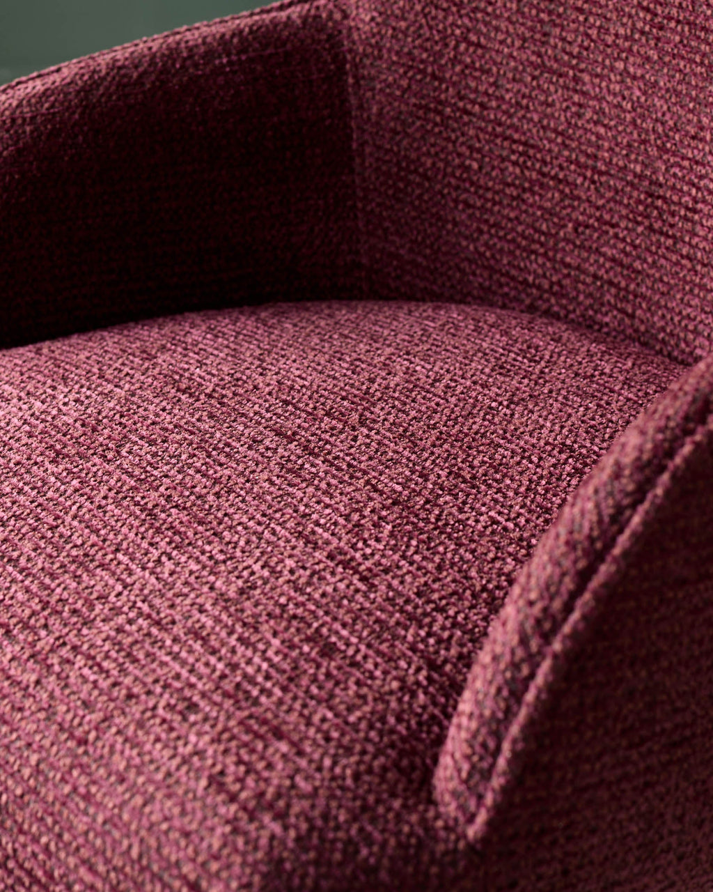 Tabouret de bar Lani en tissu épais rouge baie