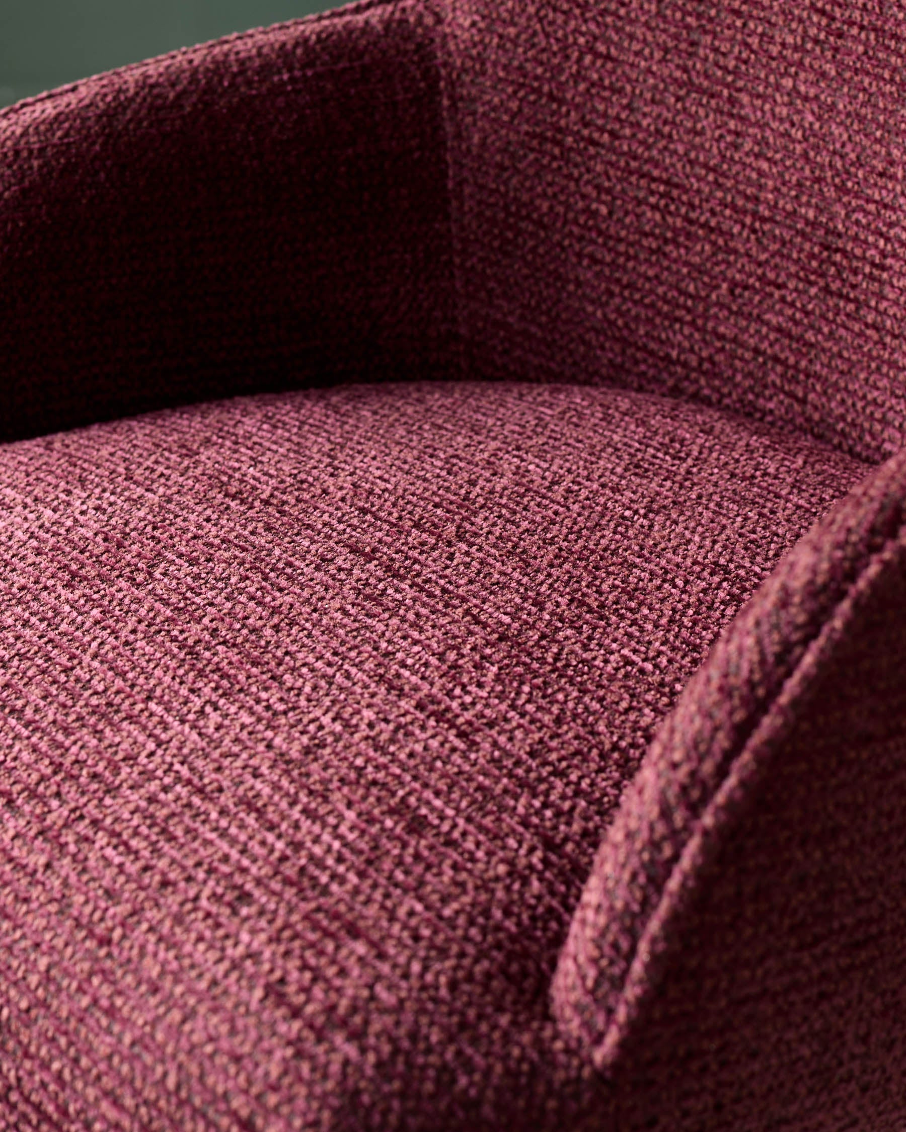 Tabouret de bar Lani en tissu épais rouge baie