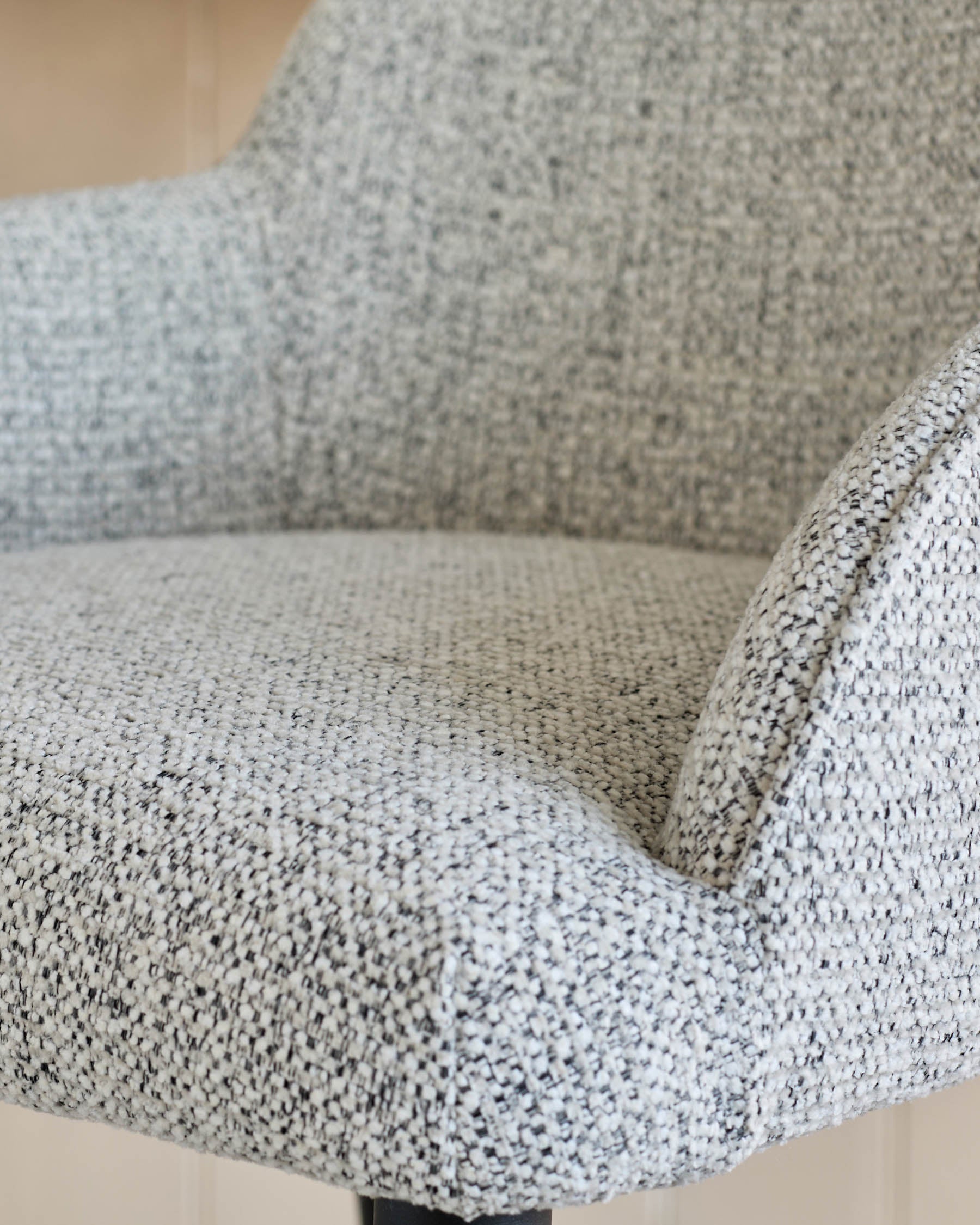 Tabouret de bar Lani en tissu gris