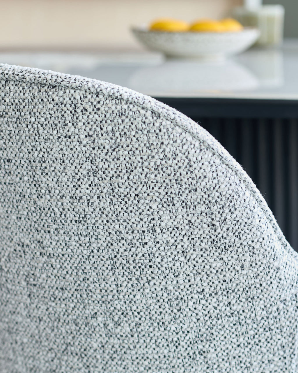 Chaise de salle à manger en tissu gris Lani