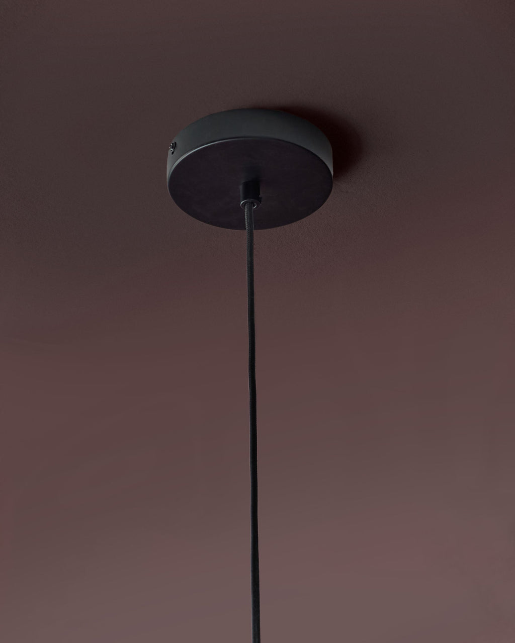 Pendentif rond grand modèle Leonie en lin naturel et moka