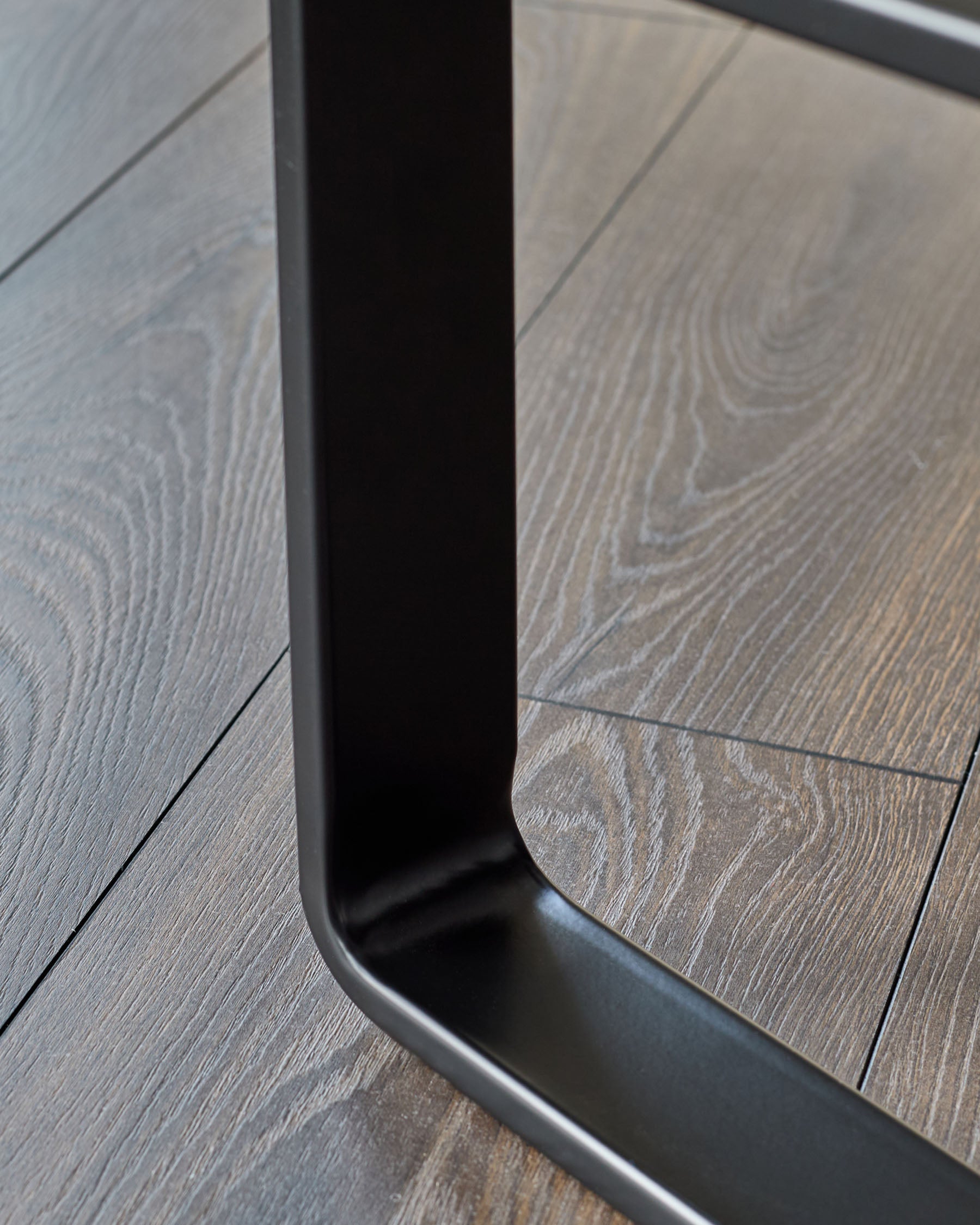 Banc de salle à manger 3 places en tissu gris Loop et métal noir, sans dossier