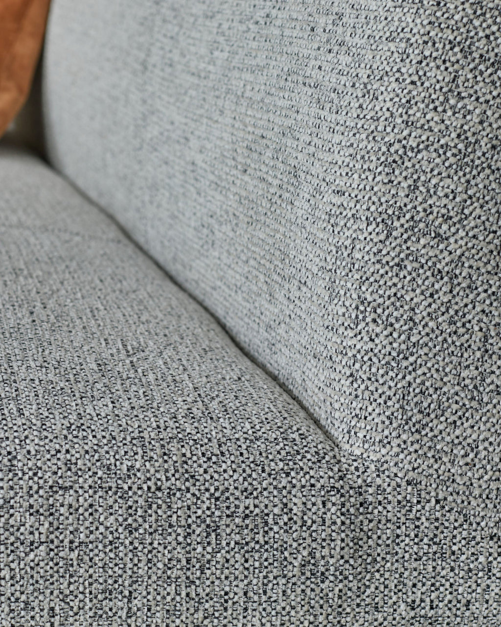 Banc de salle à manger 3 places en tissu gris Loop et métal noir avec dossier