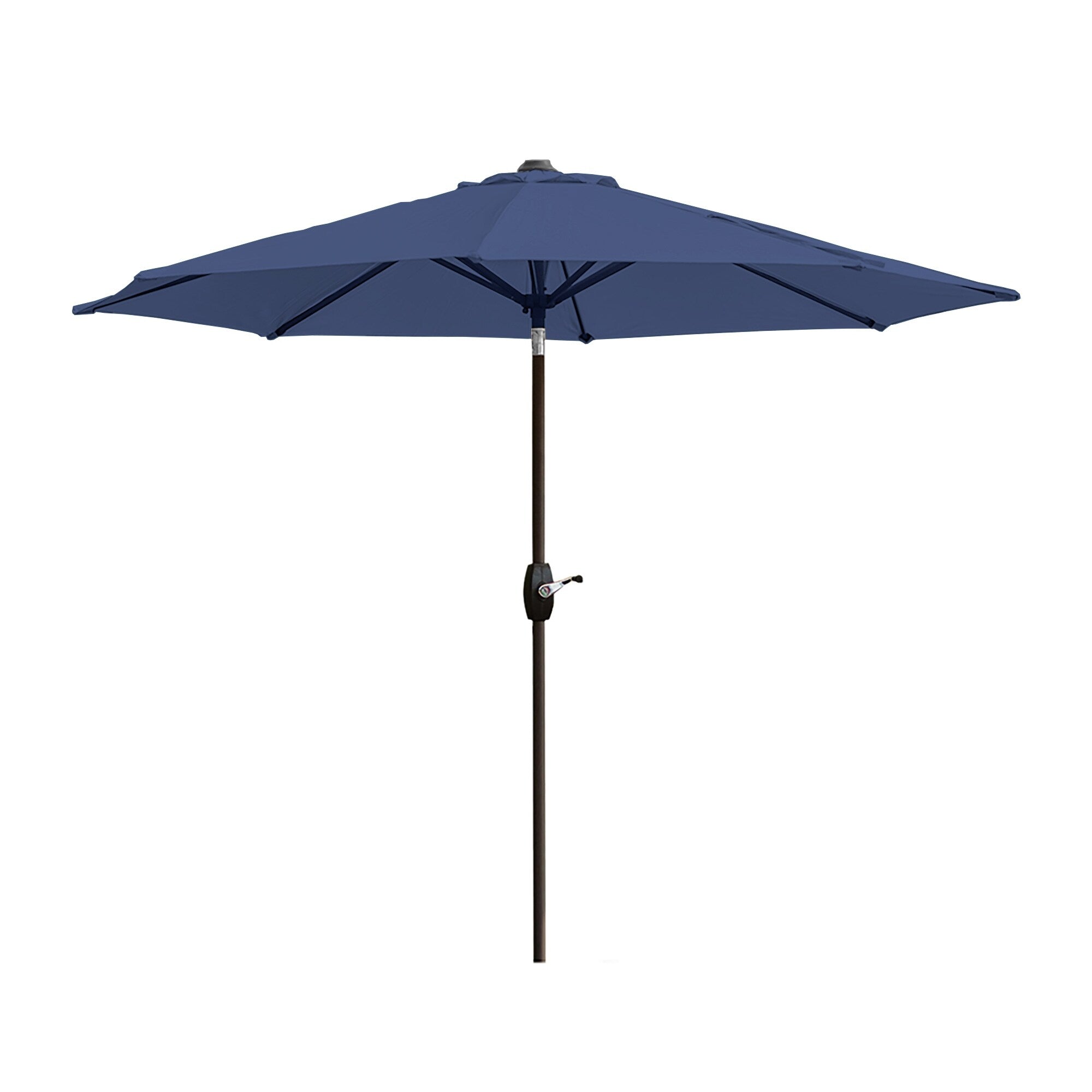 Parasol de patio Lopes de 9 pieds avec base en finition bronze et support de poids inclus