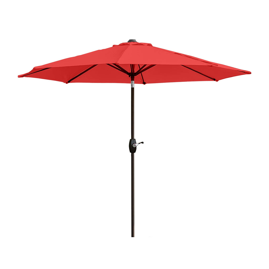 Parasol de patio Lopes de 9 pieds avec base en finition bronze et support de poids inclus
