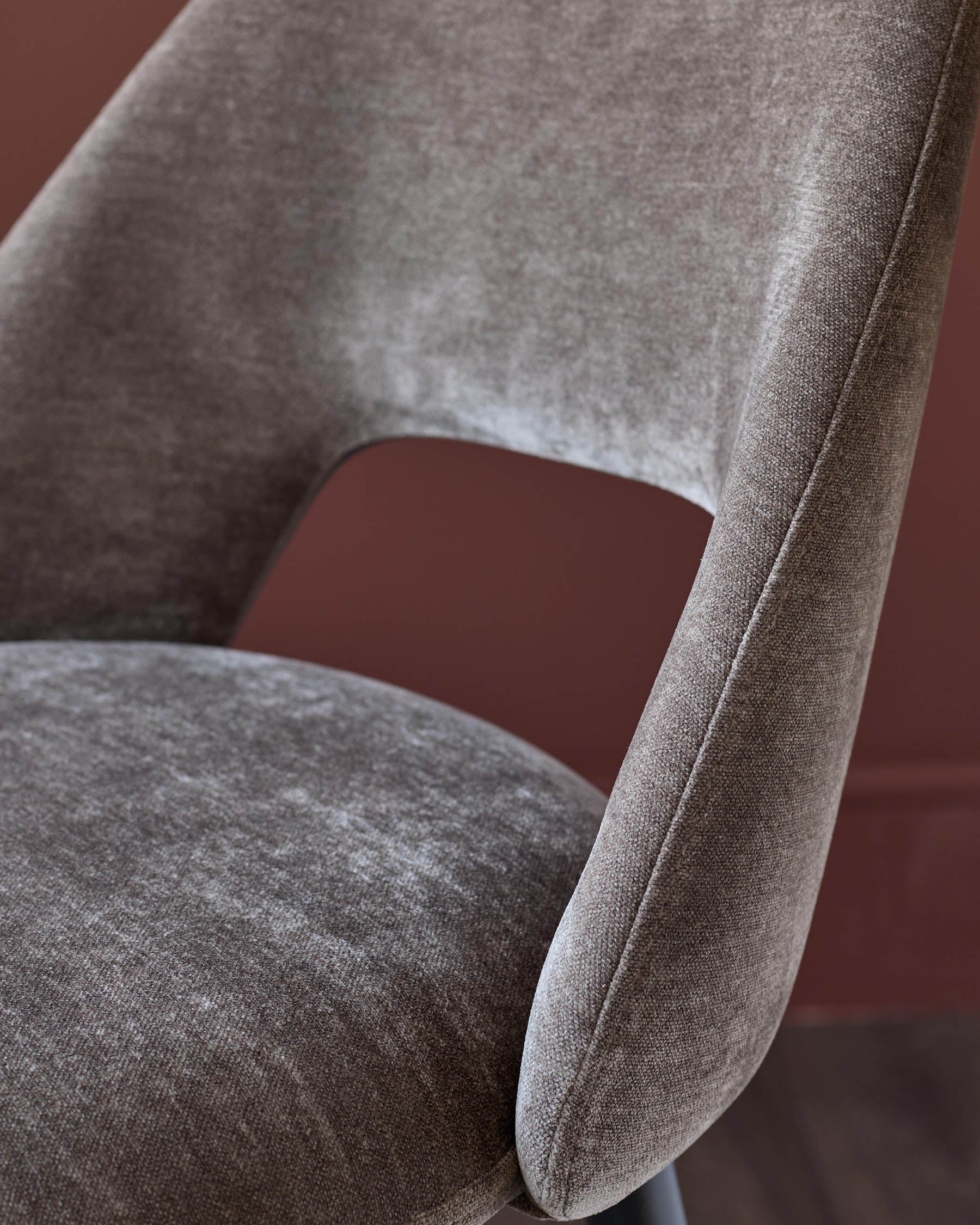 Tabouret de bar Lottie en tissu moka