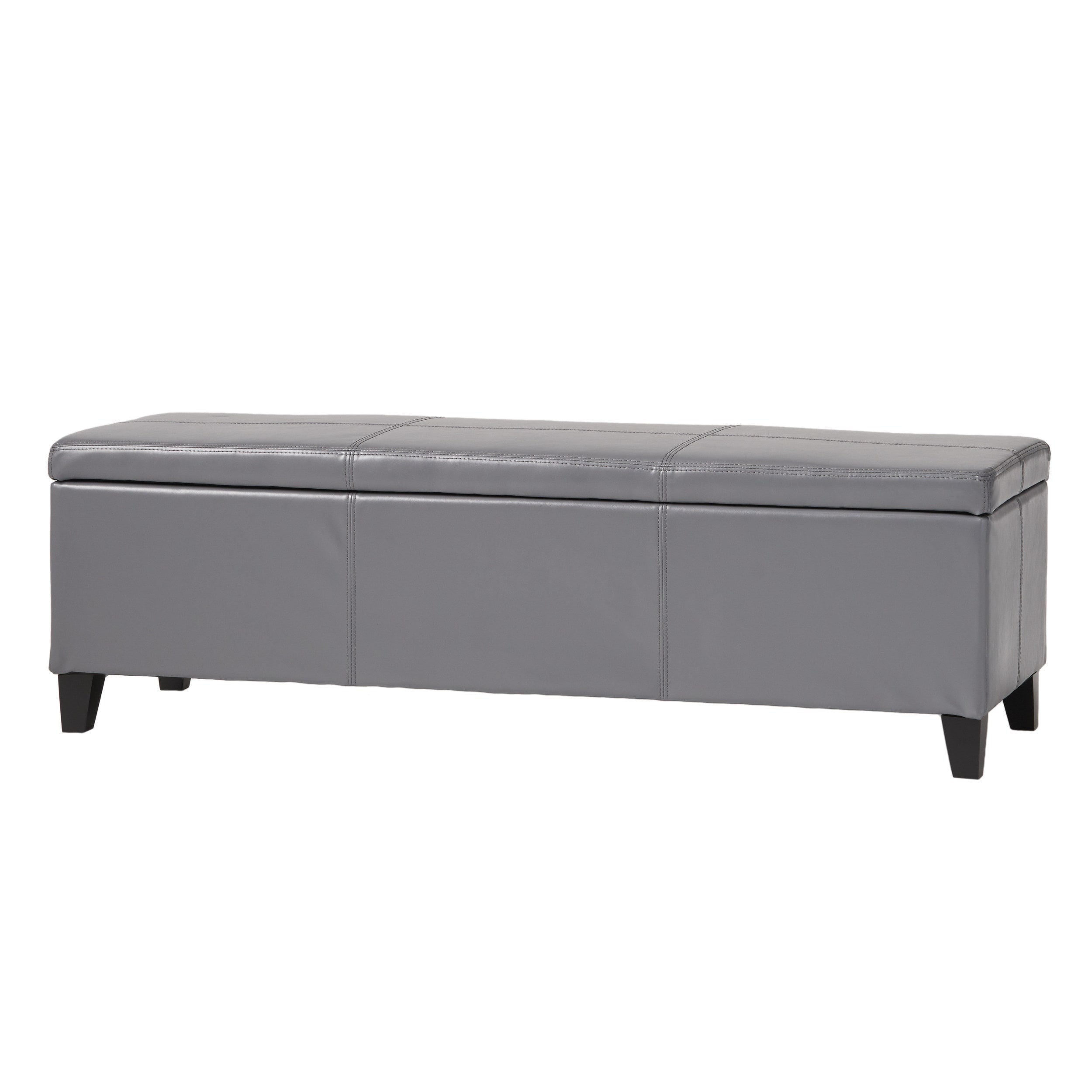 Banc de rangement en similicuir Lucinda par Christopher Knight Home - 51,25 L x 17,50 l x 16,25 H