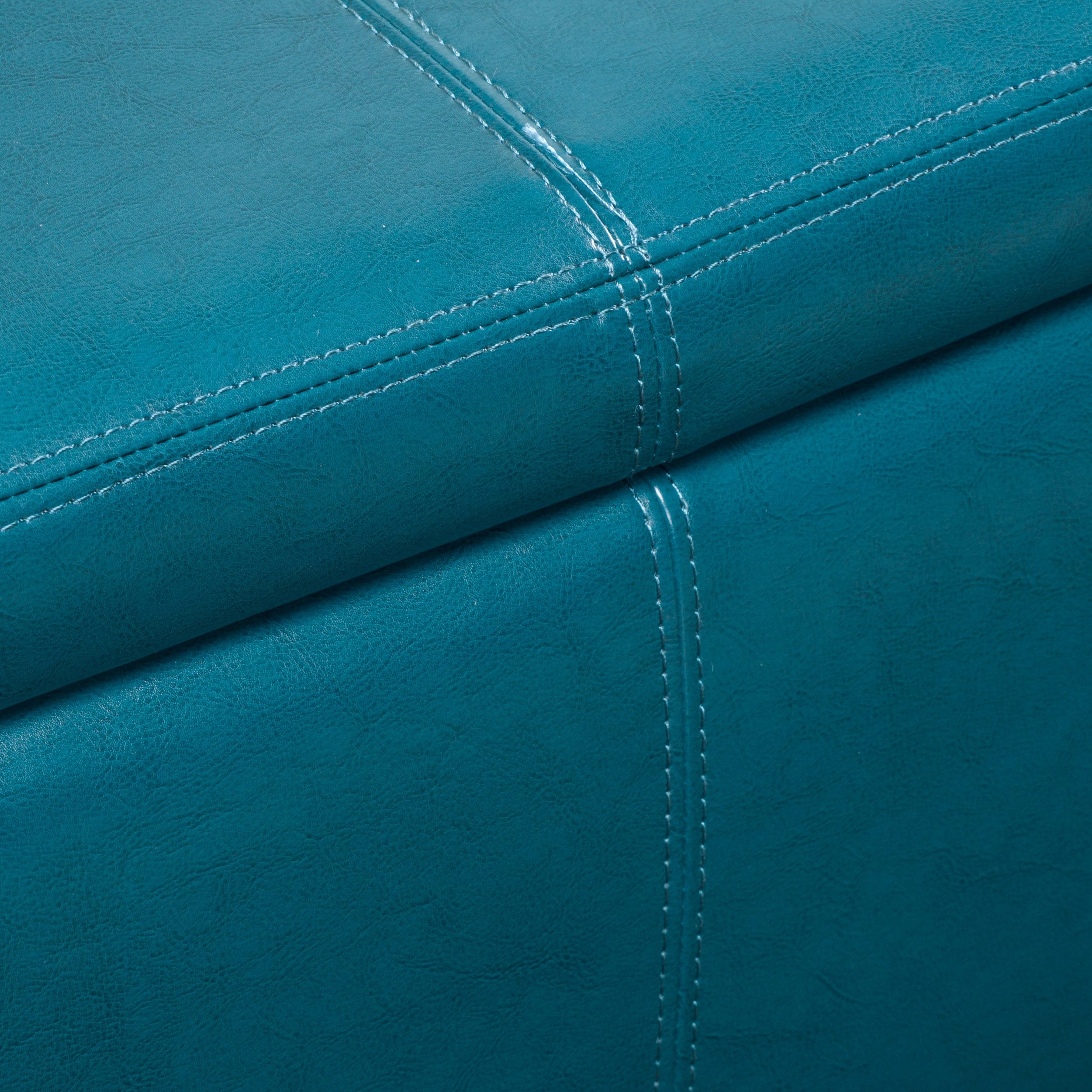 Banc de rangement en similicuir Lucinda par Christopher Knight Home - 51,25 L x 17,50 l x 16,25 H