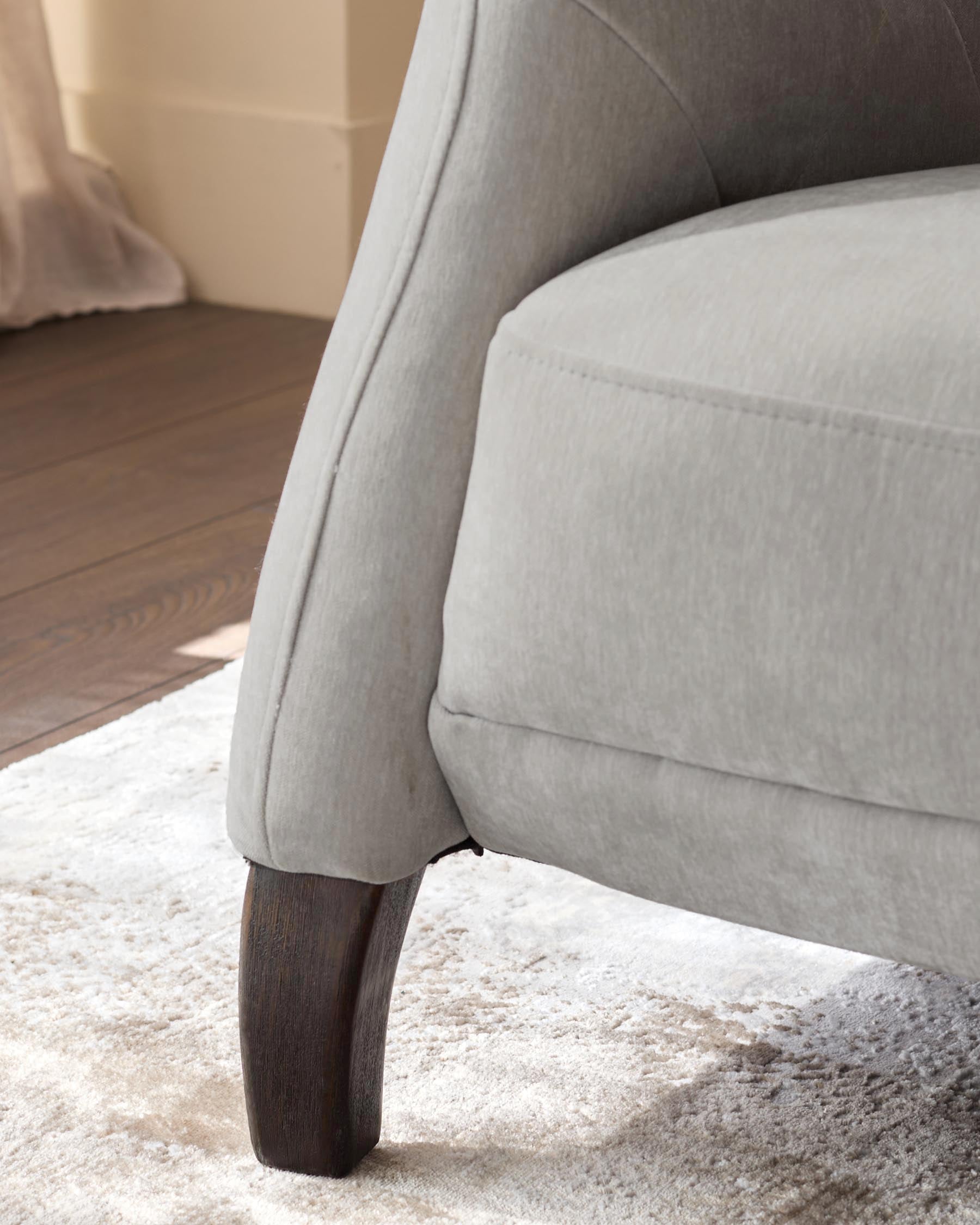 Canapé 2 places Luxe en tissu gris clair