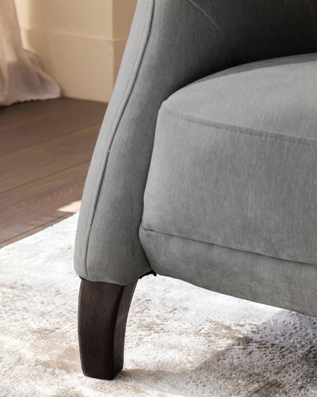 Canapé 2 places Luxe en tissu gris moyen