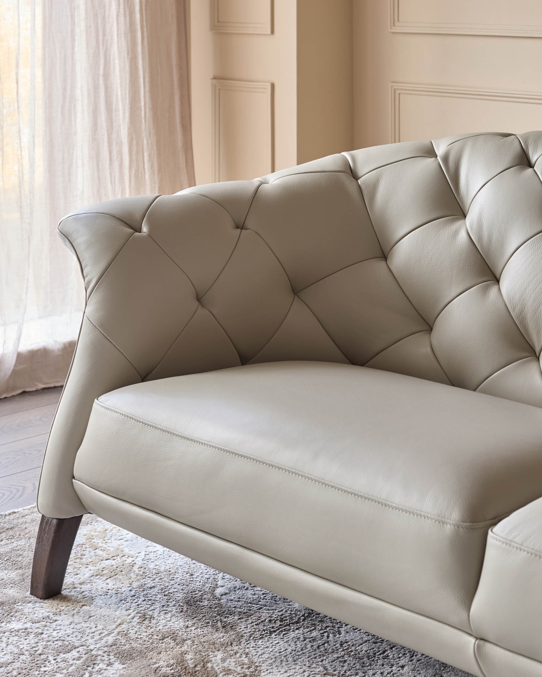 Canapé 2 places en cuir naturel de luxe