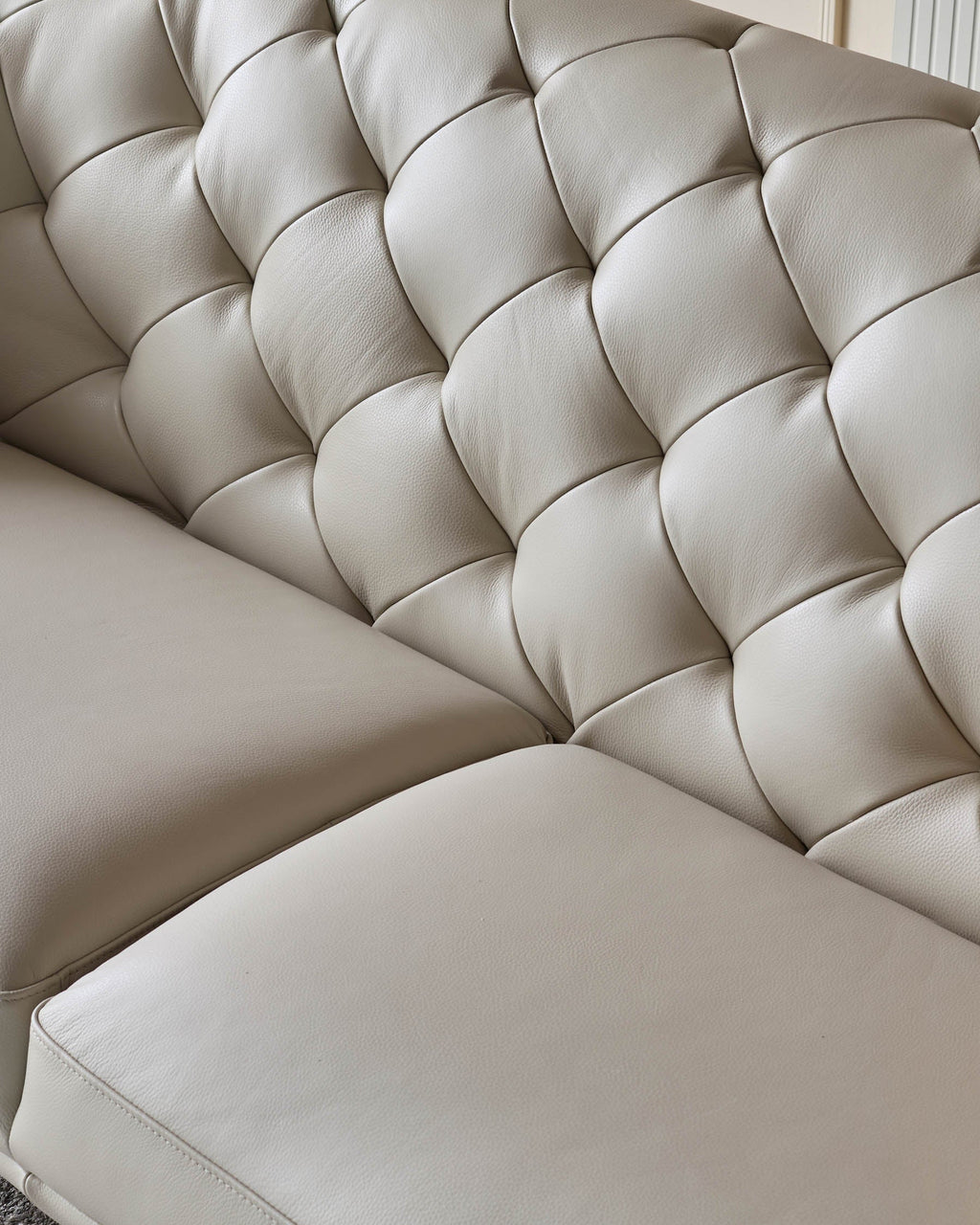 Canapé 2 places en cuir naturel de luxe