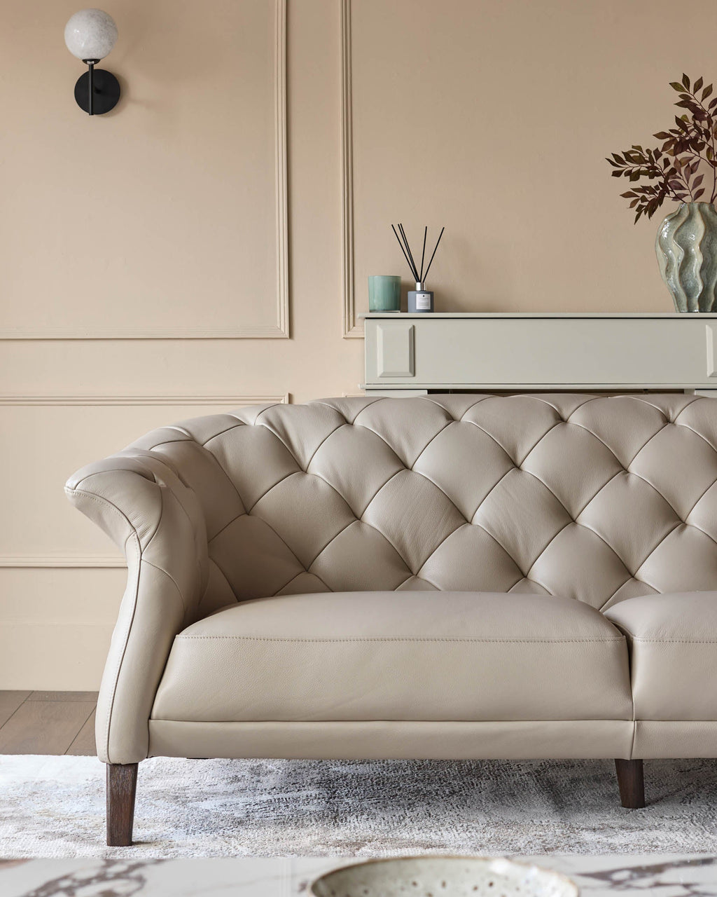 Canapé 2 places en cuir naturel de luxe