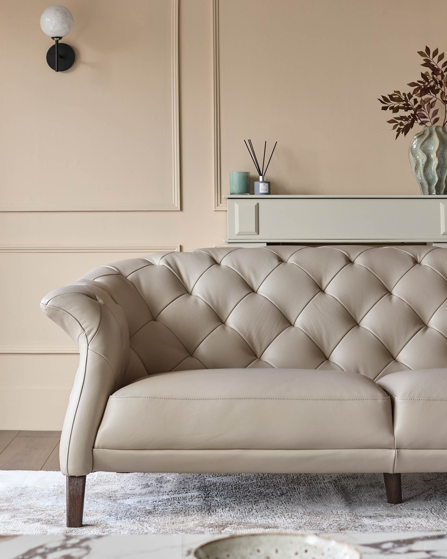 Canapé 2 places en cuir naturel de luxe