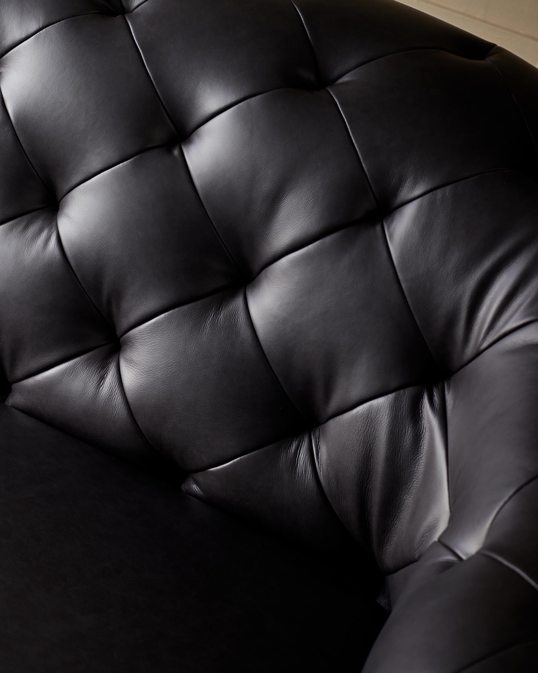 Fauteuil de luxe en cuir noir