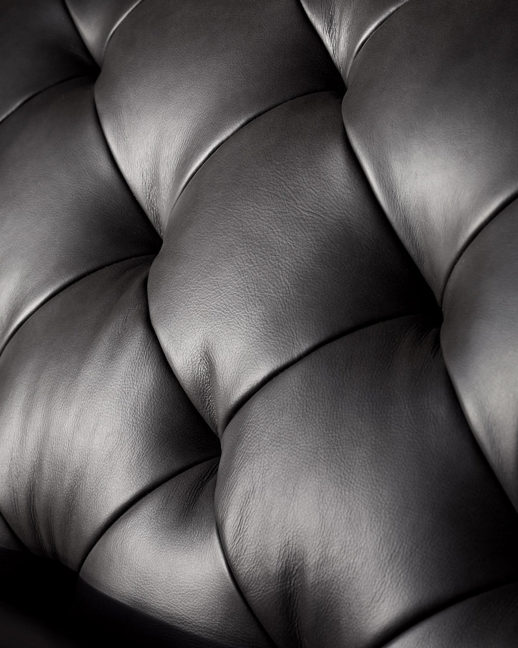 Canapé 2 places en cuir noir de luxe