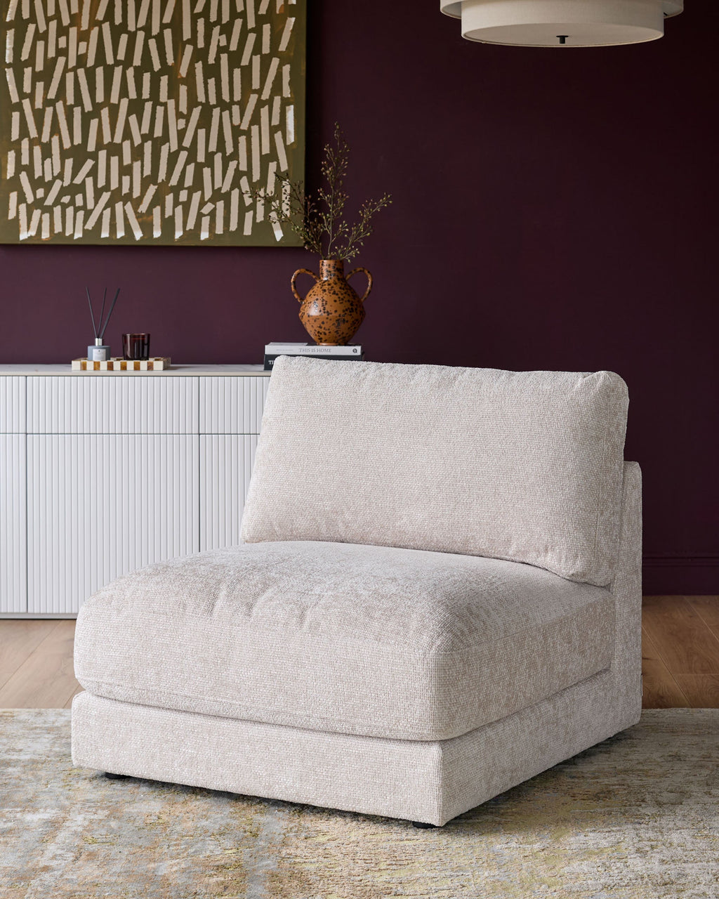 Module de canapé simple en tissage naturel Lynetta