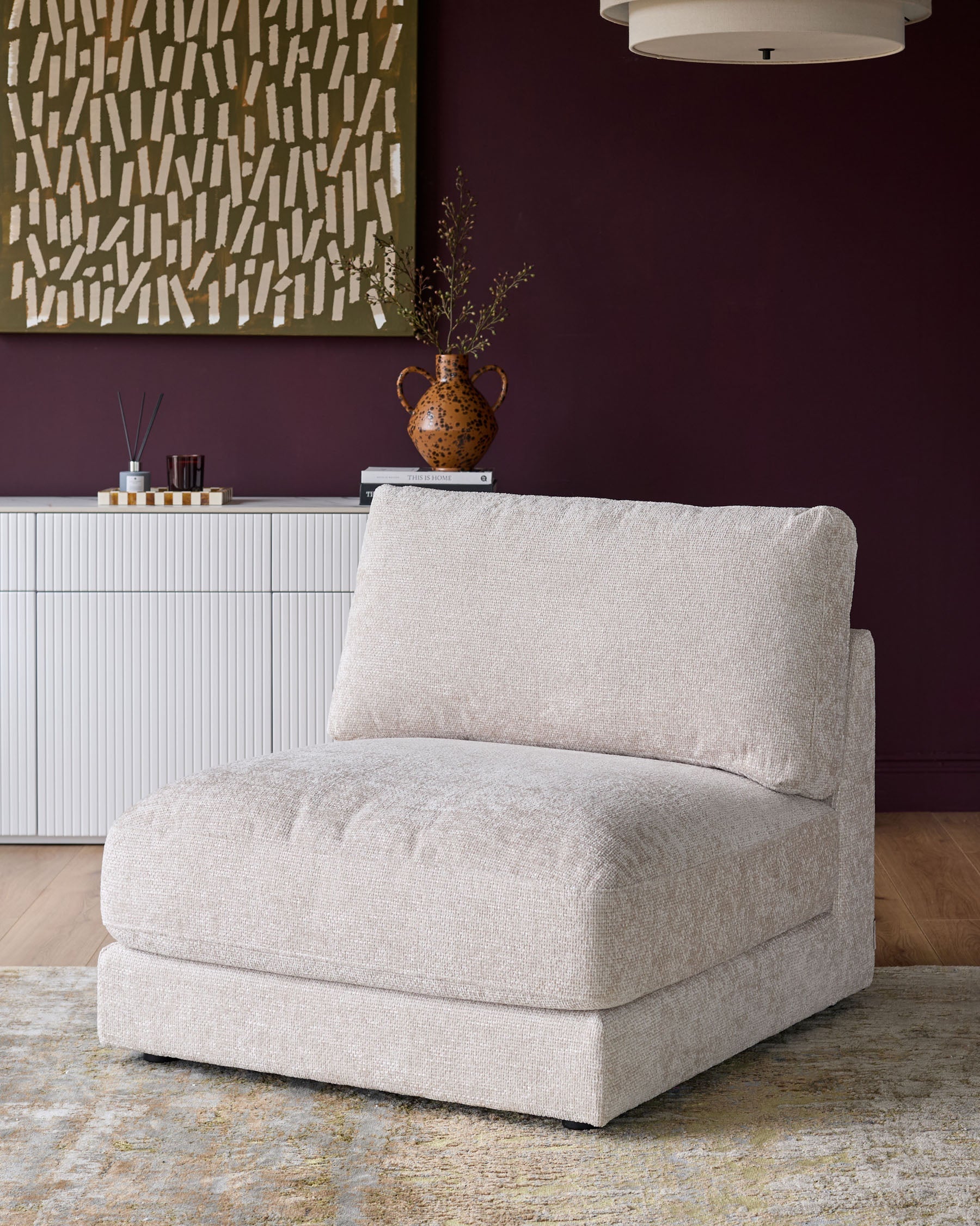 Module de canapé simple en tissage naturel Lynetta